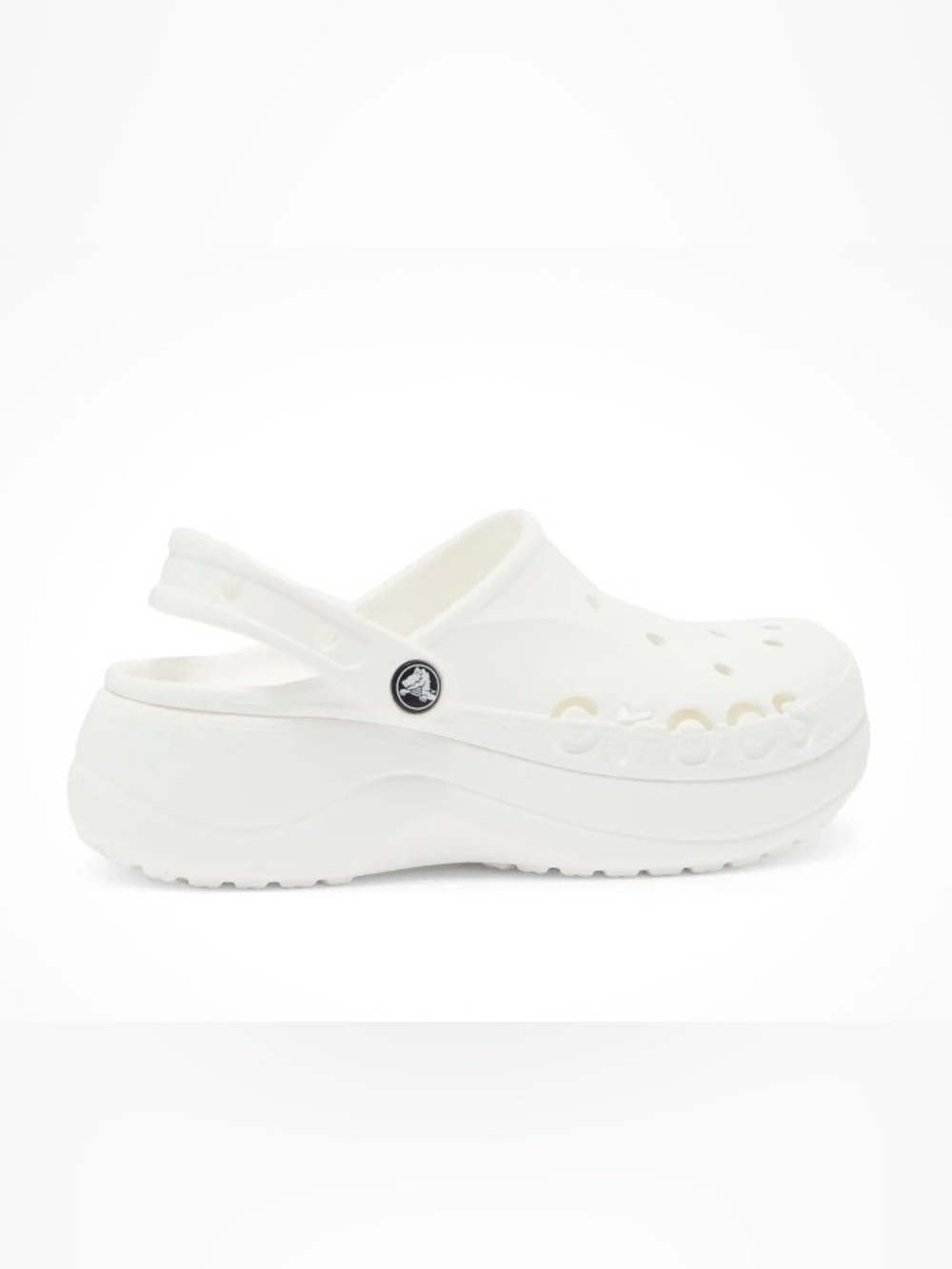 CROCS Baya Classic Platform Clog  Women in White - Picture 2 of 5